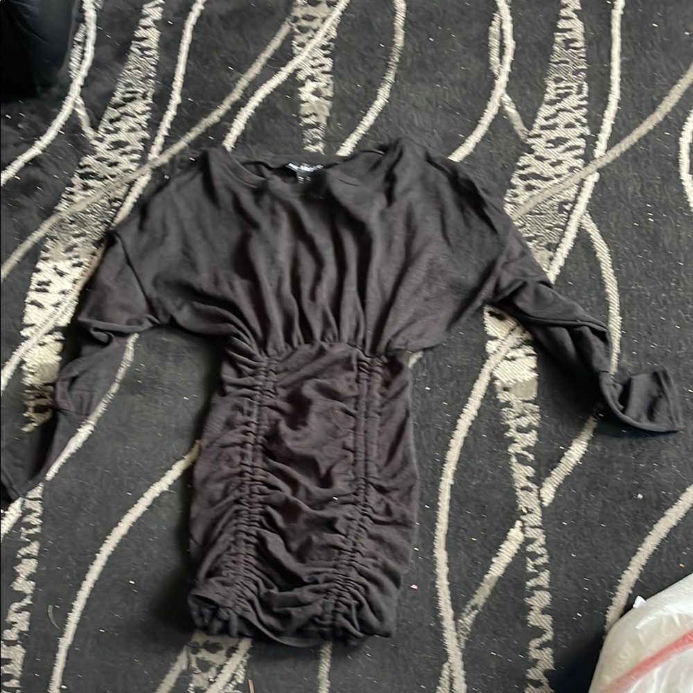 Revamped Black Long Sleeve Dress